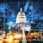 USA / United States Capitol Building / Congress / abstract digital infrastructure